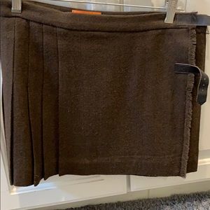 Brown wool skirt
